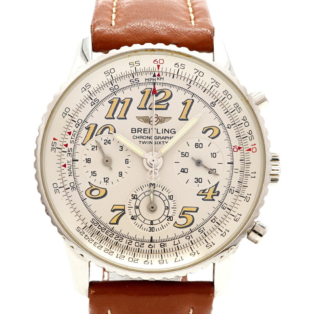 Breitling Navitimer Twin Sixty A39022 Silver Dial Men's Watch